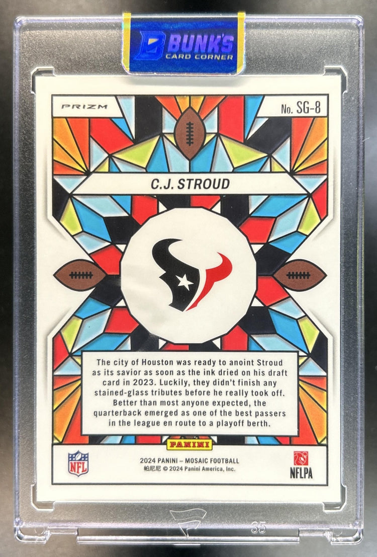 C.J. Stroud 2024 Panini Mosaic #SG-8 Stained Glass Texans