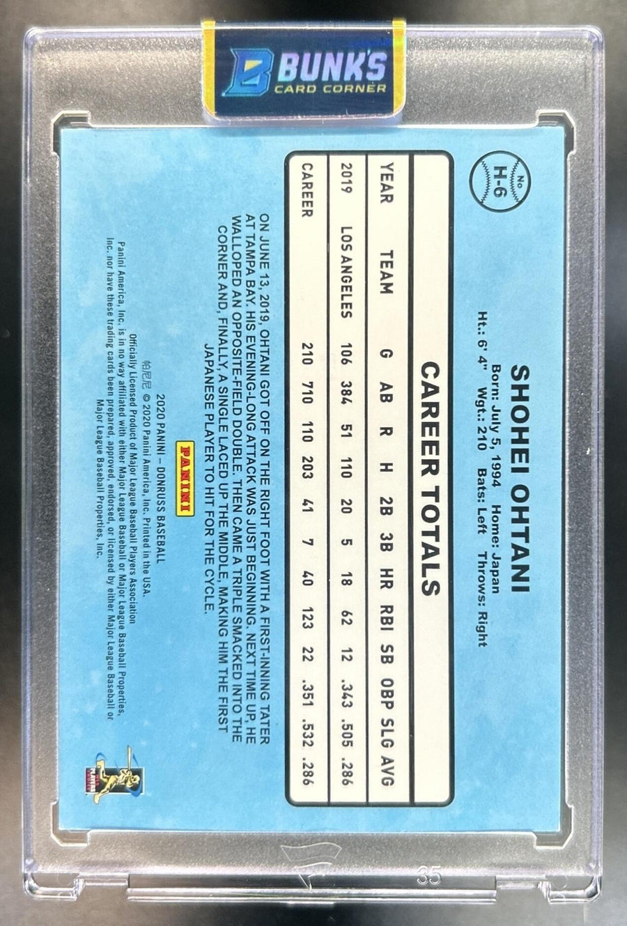 Shohei Ohtani 2020 Panini Donruss #H-6 Highlights Pink Fireworks Angels