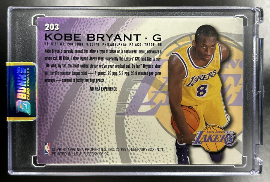 Kobe Bryant 1996-97 Fleer #203 RC Lakers