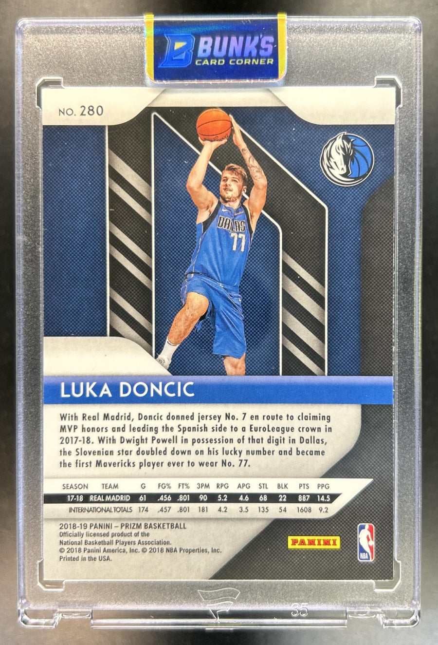 Luka Doncic 2018-19 Panini Prizm #280 RC Mavericks