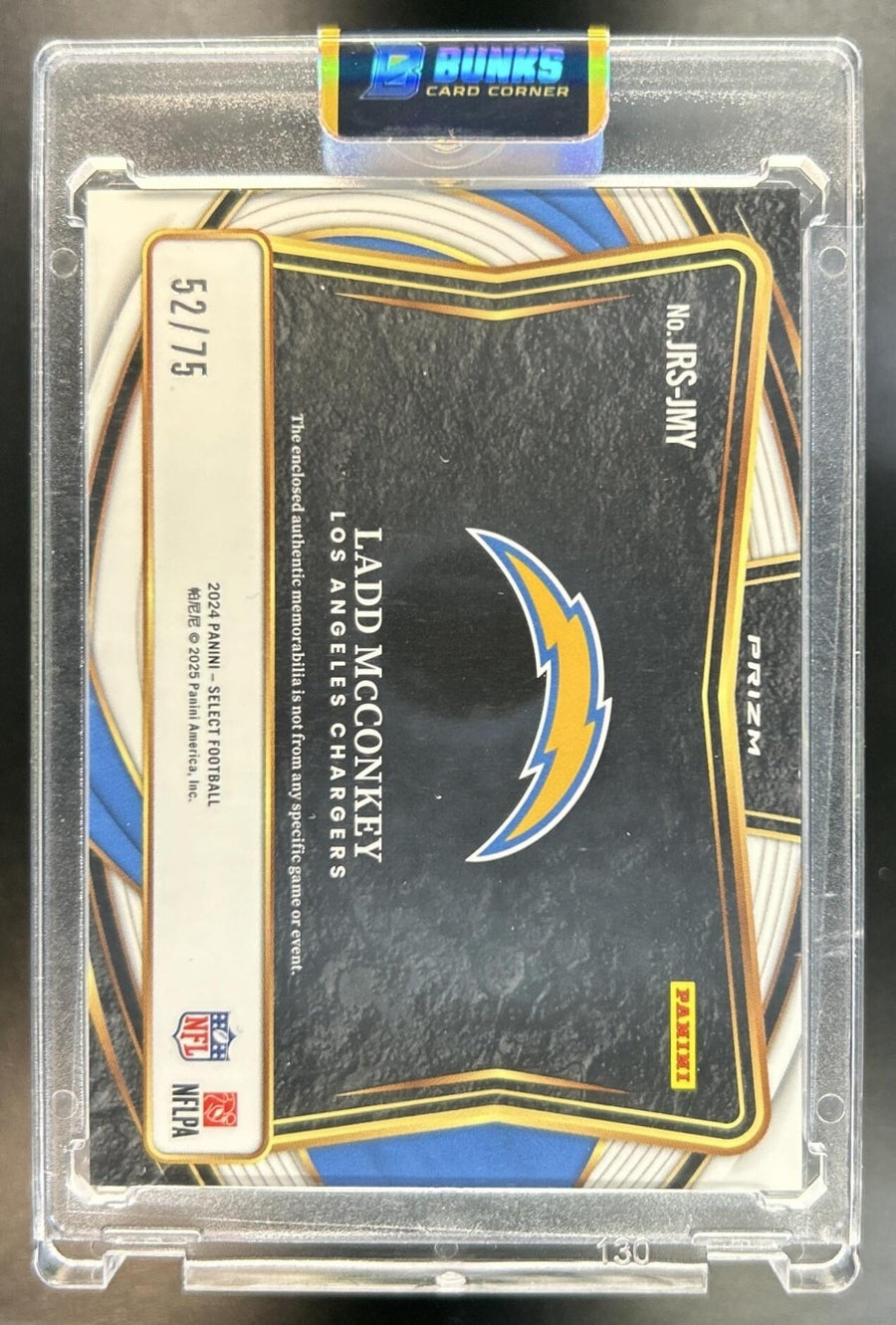 Ladd McConkey back image