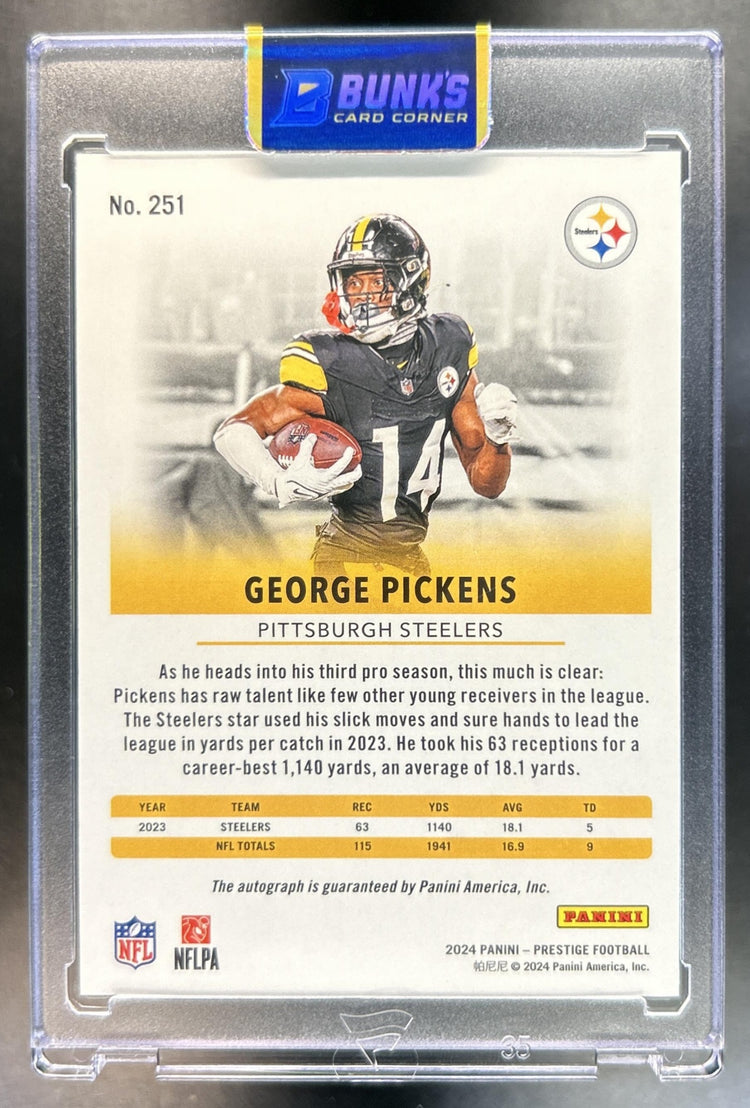 George Pickens back image