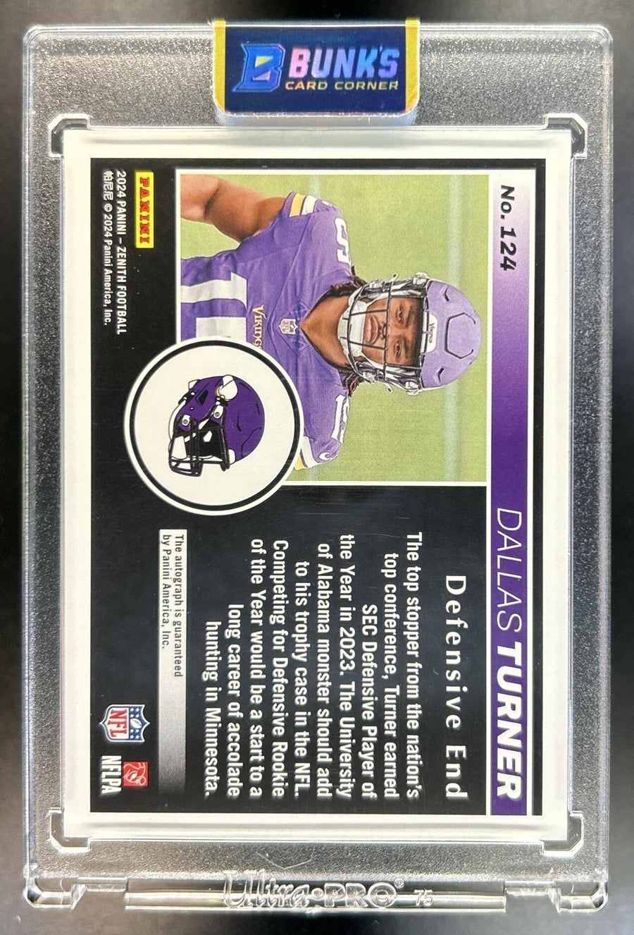 Dallas Turner back image