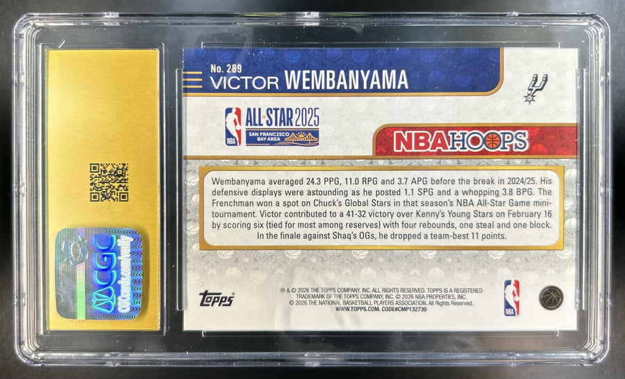 Victor Wembanyama 2025-26 Topps Hoops #289 All-Star Spurs