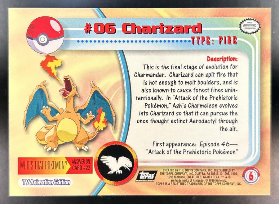 Charizard #6 Black Topps Logo
