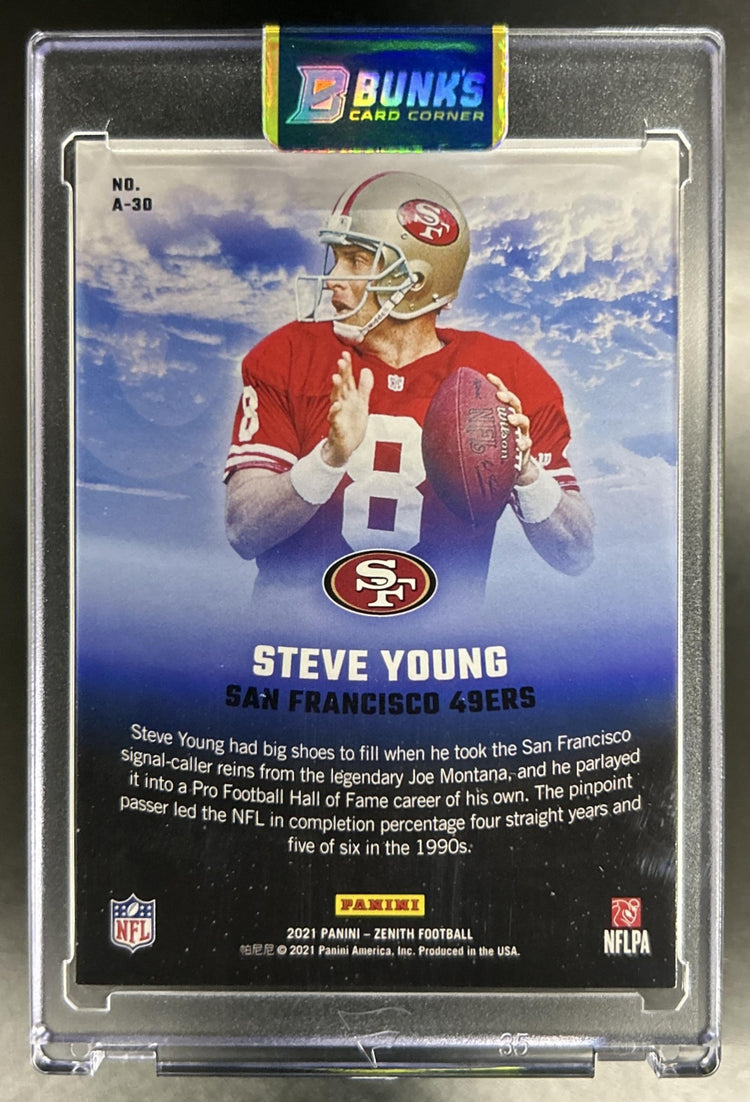 Steve Young 2021 Panini Zenith #A-30 Aerial 49ers