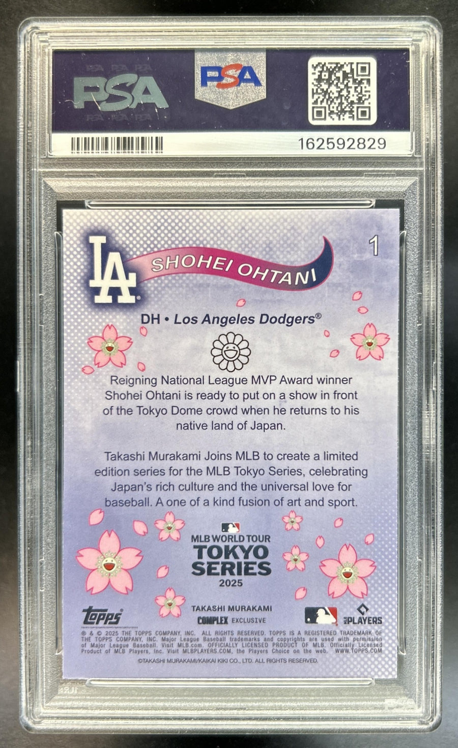 Shohei Ohtani 2025 Topps Tokyo Series #1 Murakami Variation Dodgers PSA 9