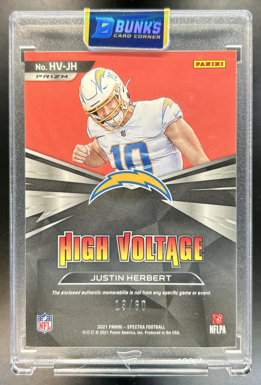 Justin Herbert back image