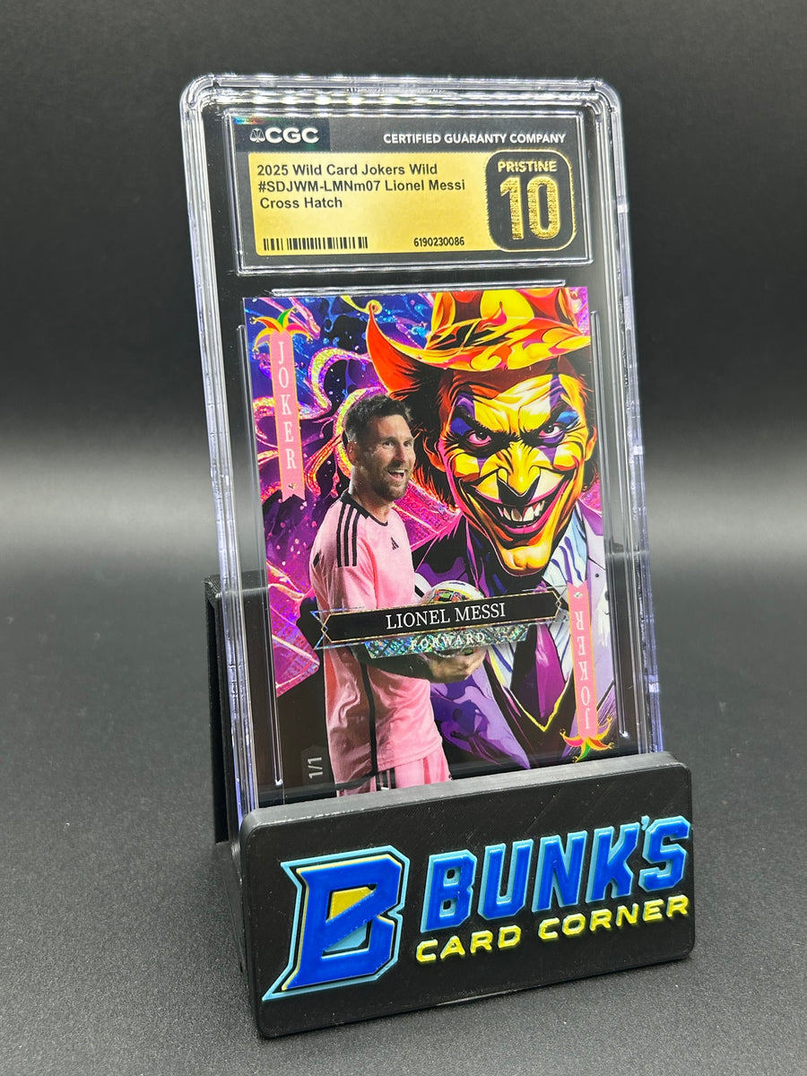 2025 Lionel Messi Wild Card Jokers Wild Cross Hatch CGC Pristine 10