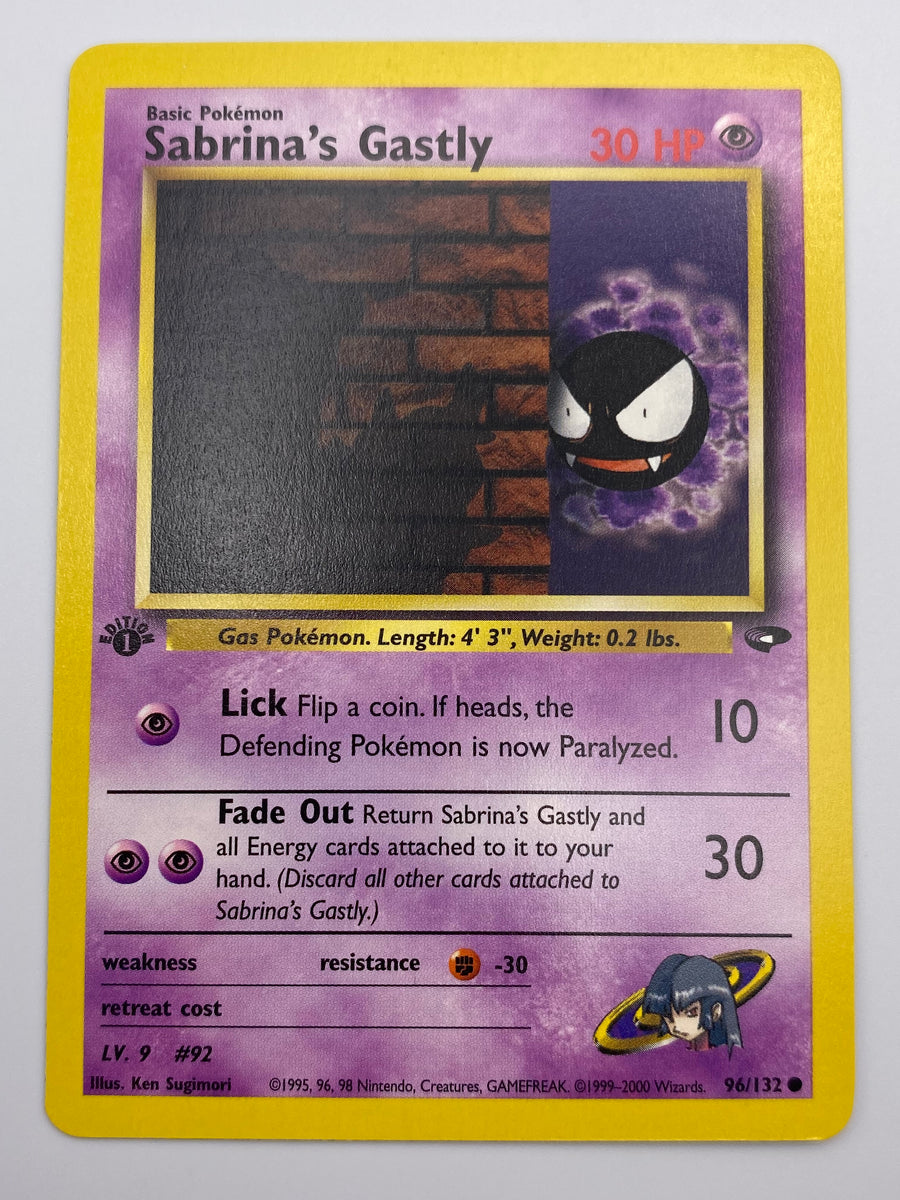 Sabrina's Gastly 1st Edition Gym Challenge NM