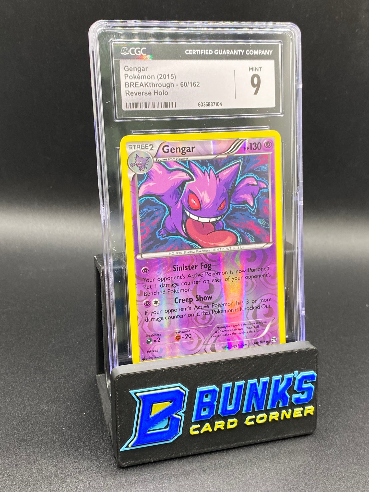 Gengar Reverse Holo Breakthrough CGC 9
