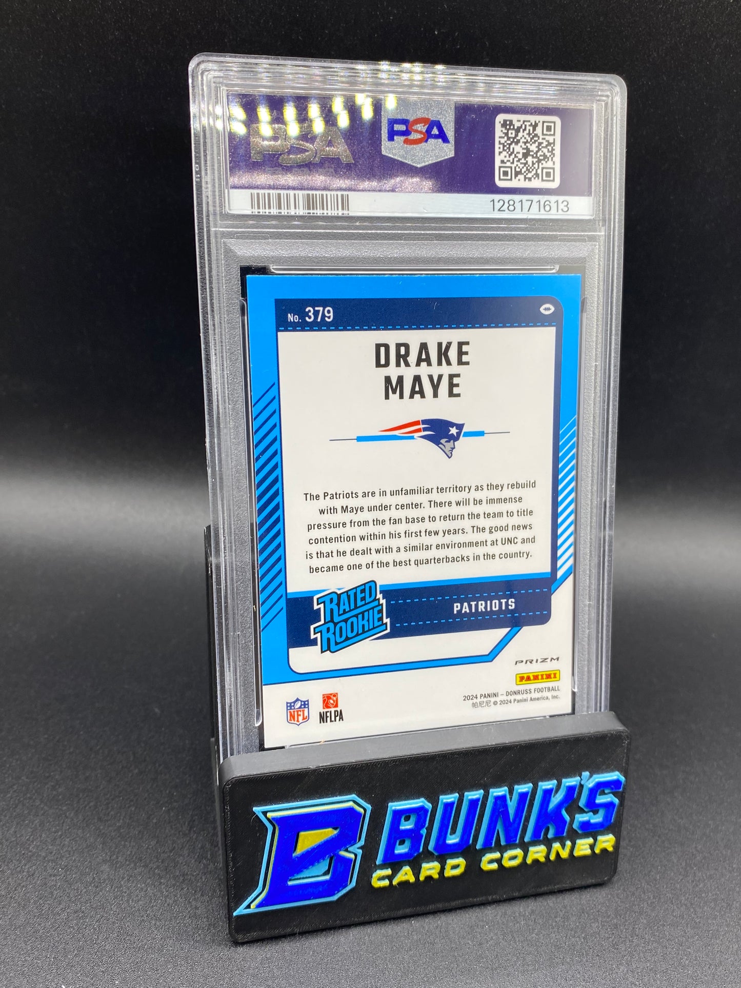 2024 Drake Maye Red & Green PSA 9