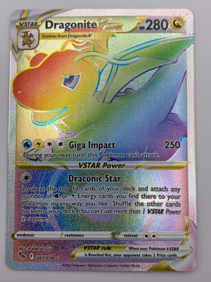 Dragonite Vstar Rainbow Rare Pokemon GO NM