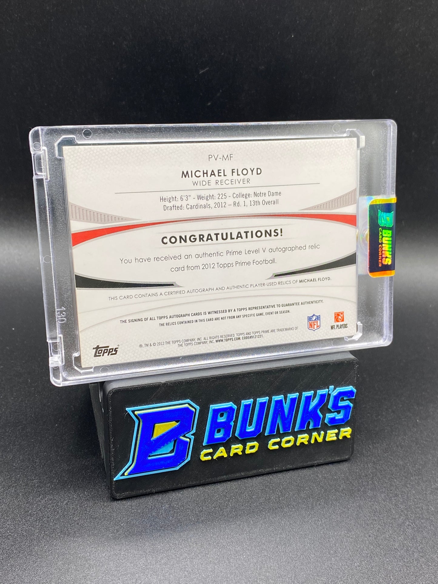 Michael Floyd Topps Prime Patches 27/50 Auto