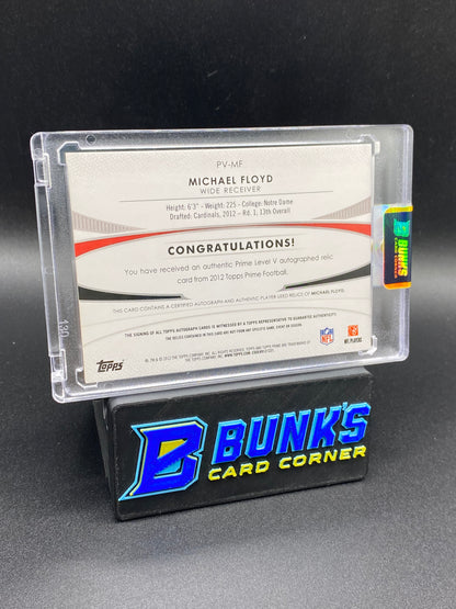 Michael Floyd Topps Prime Patches 27/50 Auto