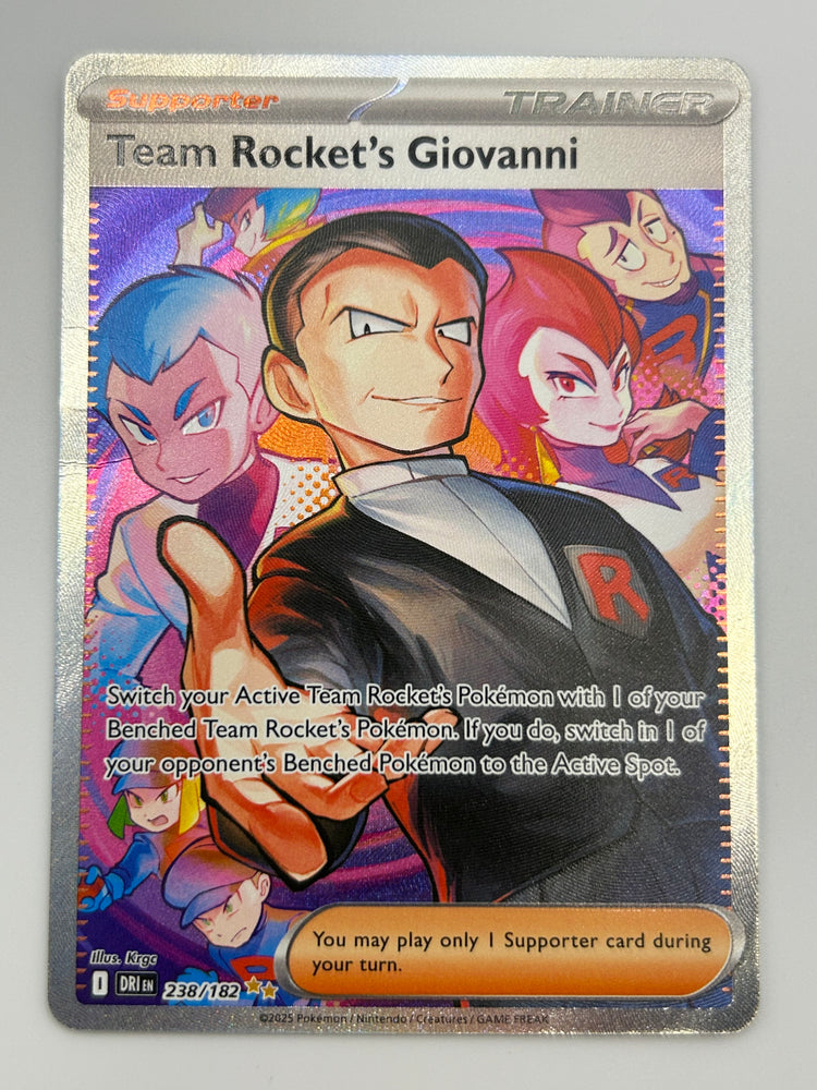 Team Rocket's Giovanni SIR Destined Rivals DMG