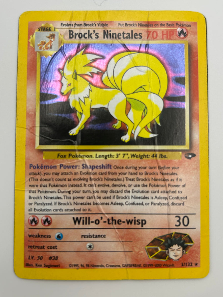 Brock's Ninetales Holo Gym Challenge HP