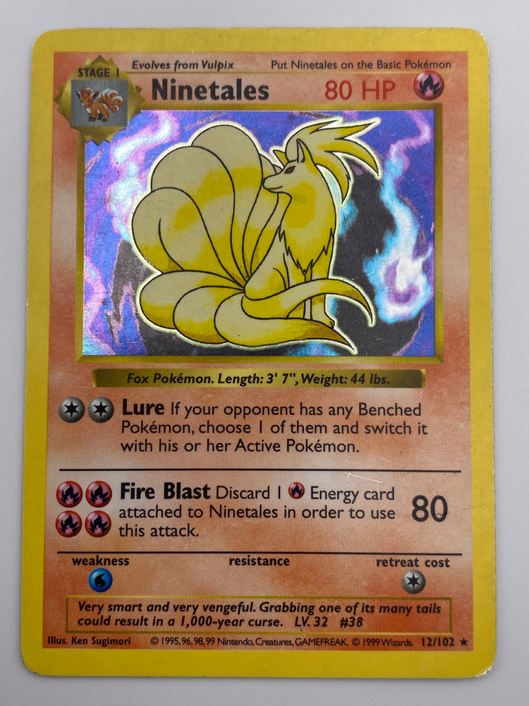 Ninetales Holo Shadowless Base Set HP