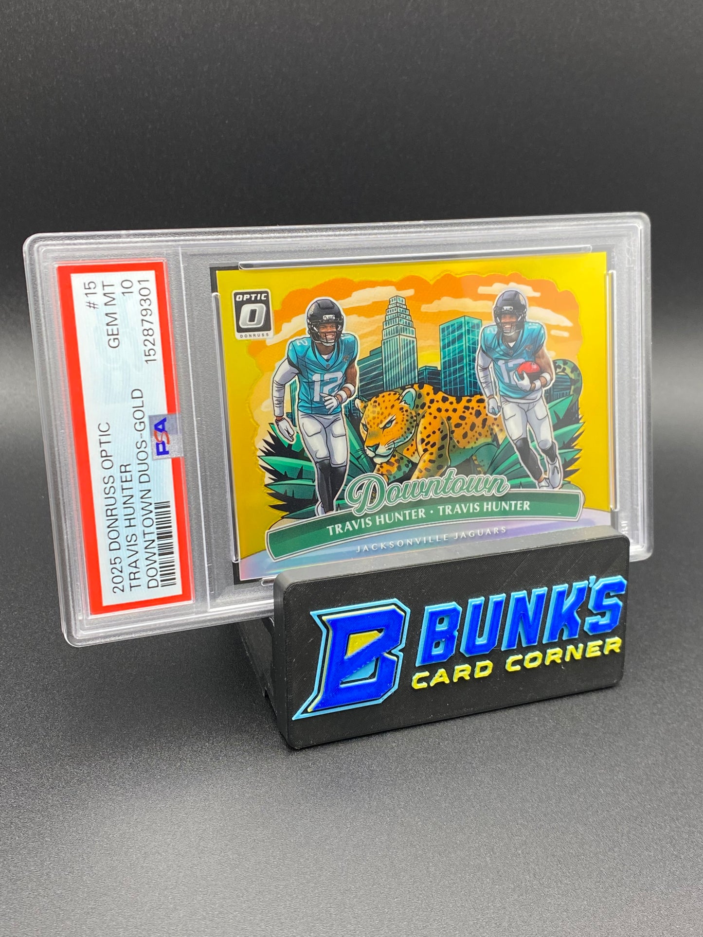 2025 Travis Hunter Duos Gold Downtown 9/10 PSA 10