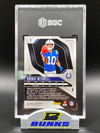 2024 Adonai Mitchell Rookie Card SGC 10 (Box B8)