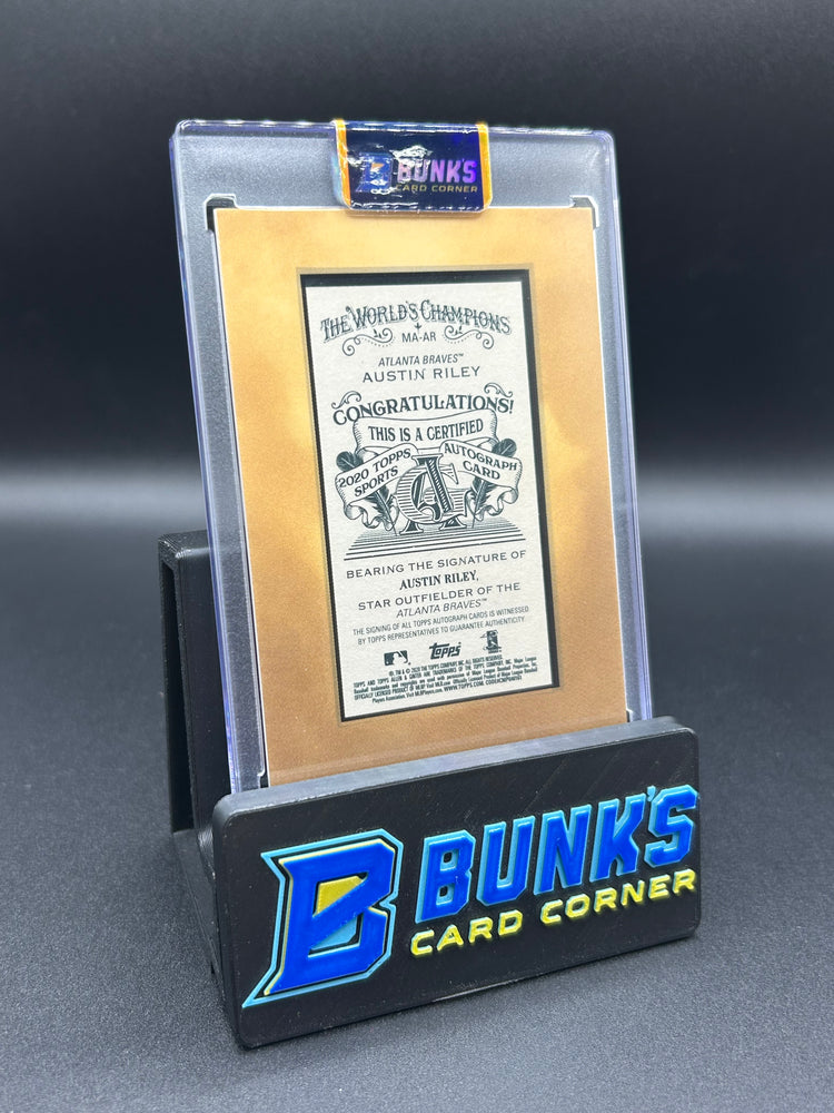 2020 Austin Riley Topps Allen & Ginter On-Card Auto-Blue