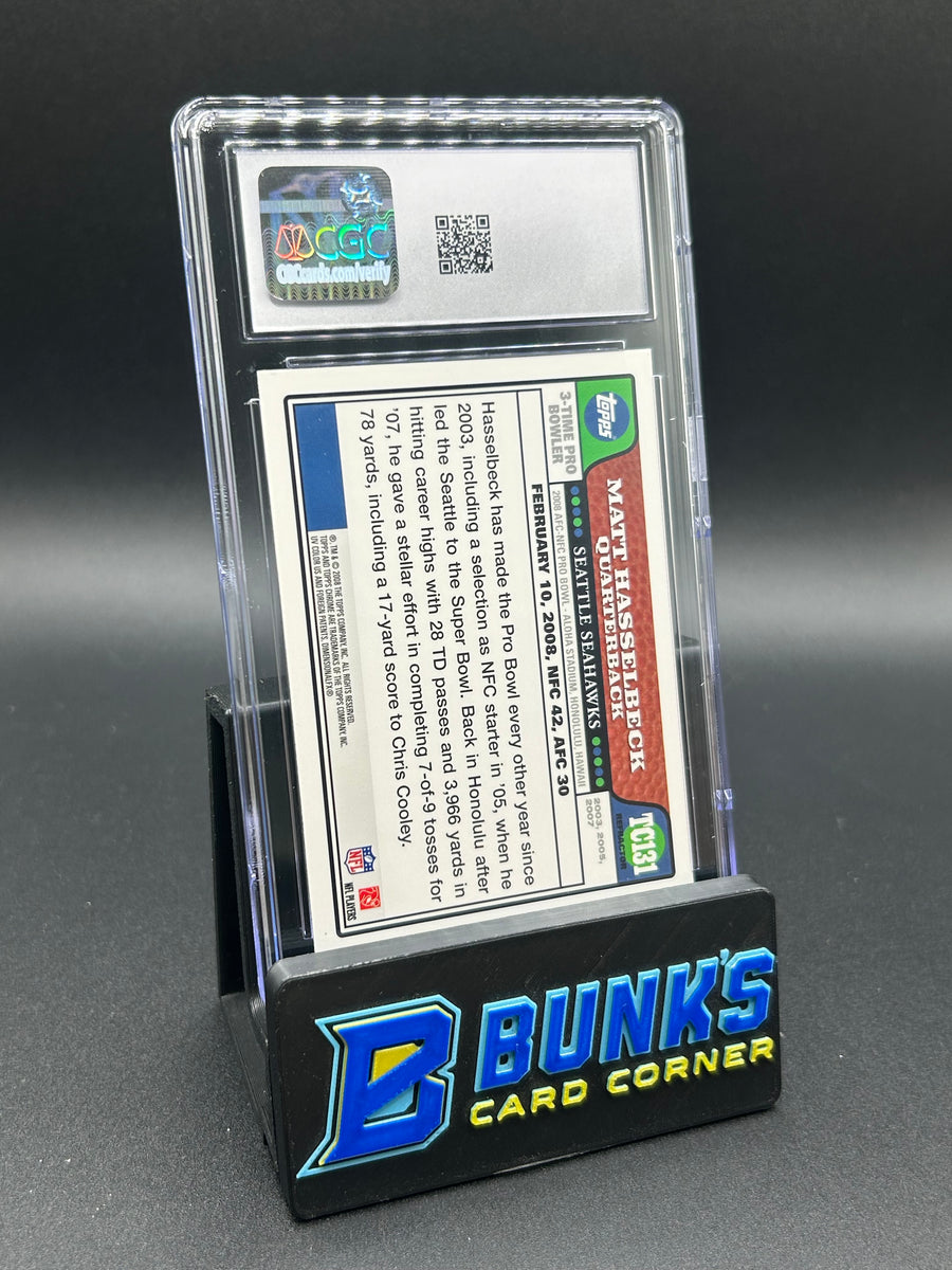 2008 Matt Hasselbeck Topps Chrome Blue Refractor CGC 10