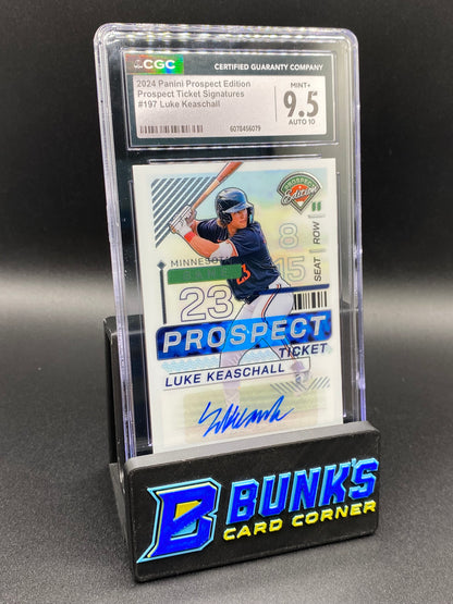 2024 Luke Keaschall Prospect Ticket Signatures CGC 9.5/10