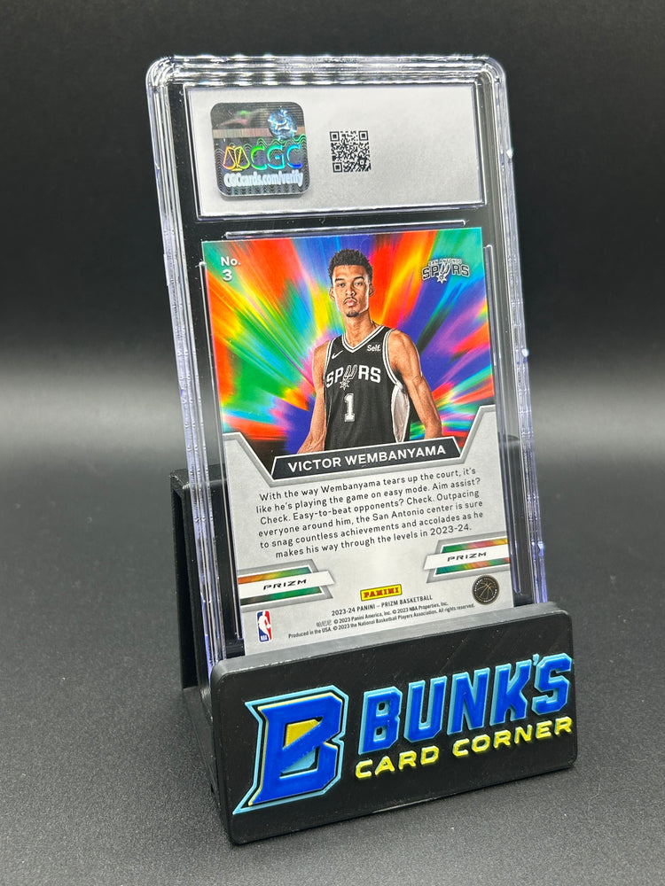 2023-24 Victor Wembanyama Panini Prizm Instant Impact Green Rc CGC 10