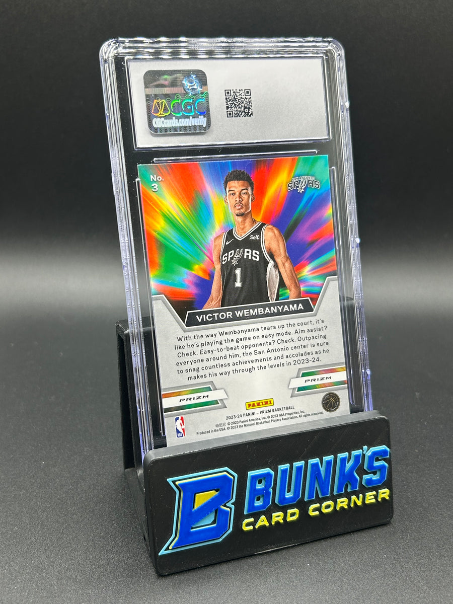 2023-24 Victor Wembanyama Panini Prizm Instant Impact Green Rc CGC 10