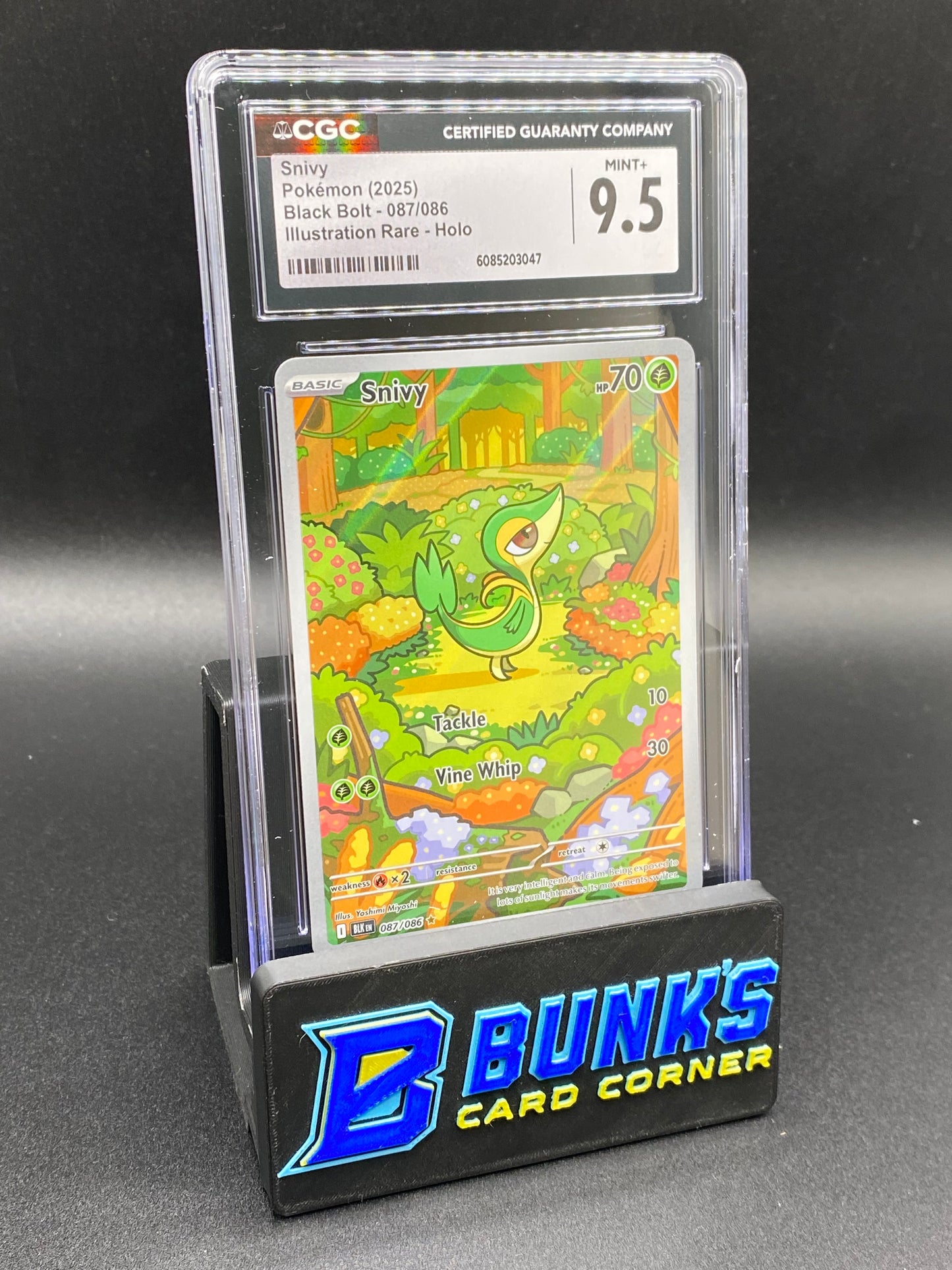 Snivy Illustration Rare Black Bolt CGC 9.5