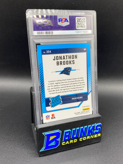 2024 Jonathon Brooks Football Emoji PSA 10