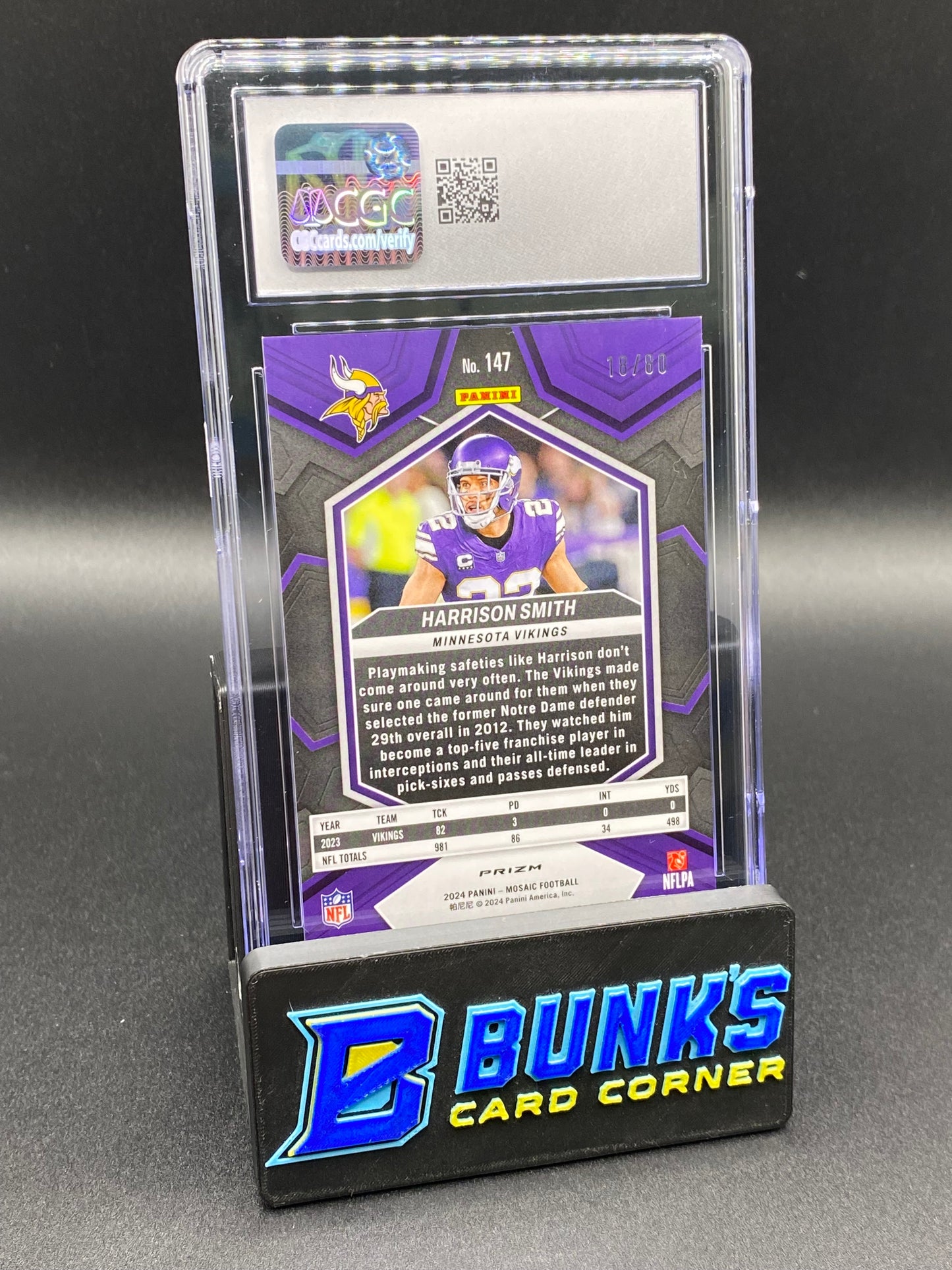 2024 Harrison Smith Choice Fusion Red & Yellow 18/80 CGC 10