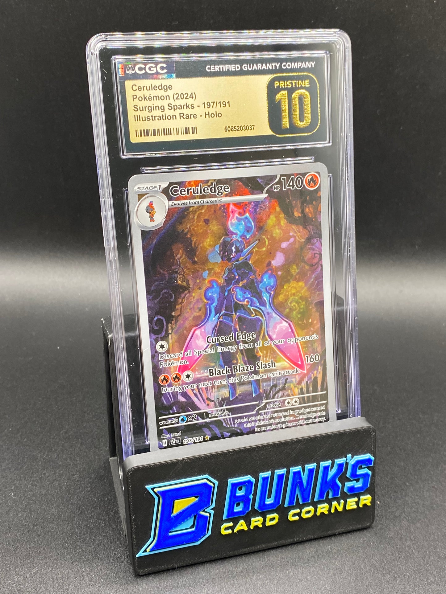 Ceruledge Illustration Rare Surging Sparks CGC PRISTINE 10