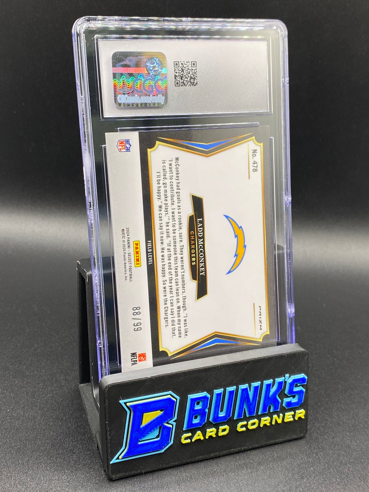 2024 Ladd McConkey Tri-Color 88/99 CGC 10