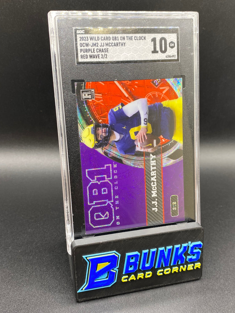 2023 JJ McCarthy Purple Chase Red Wave 2/2 SGC 10