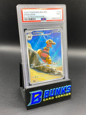 Krokorok Illustration Rare Black Bolt PSA 9
