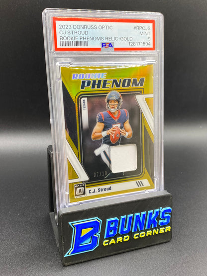 CJ Stroud RC GOLD Optic #7/10 PSA 9