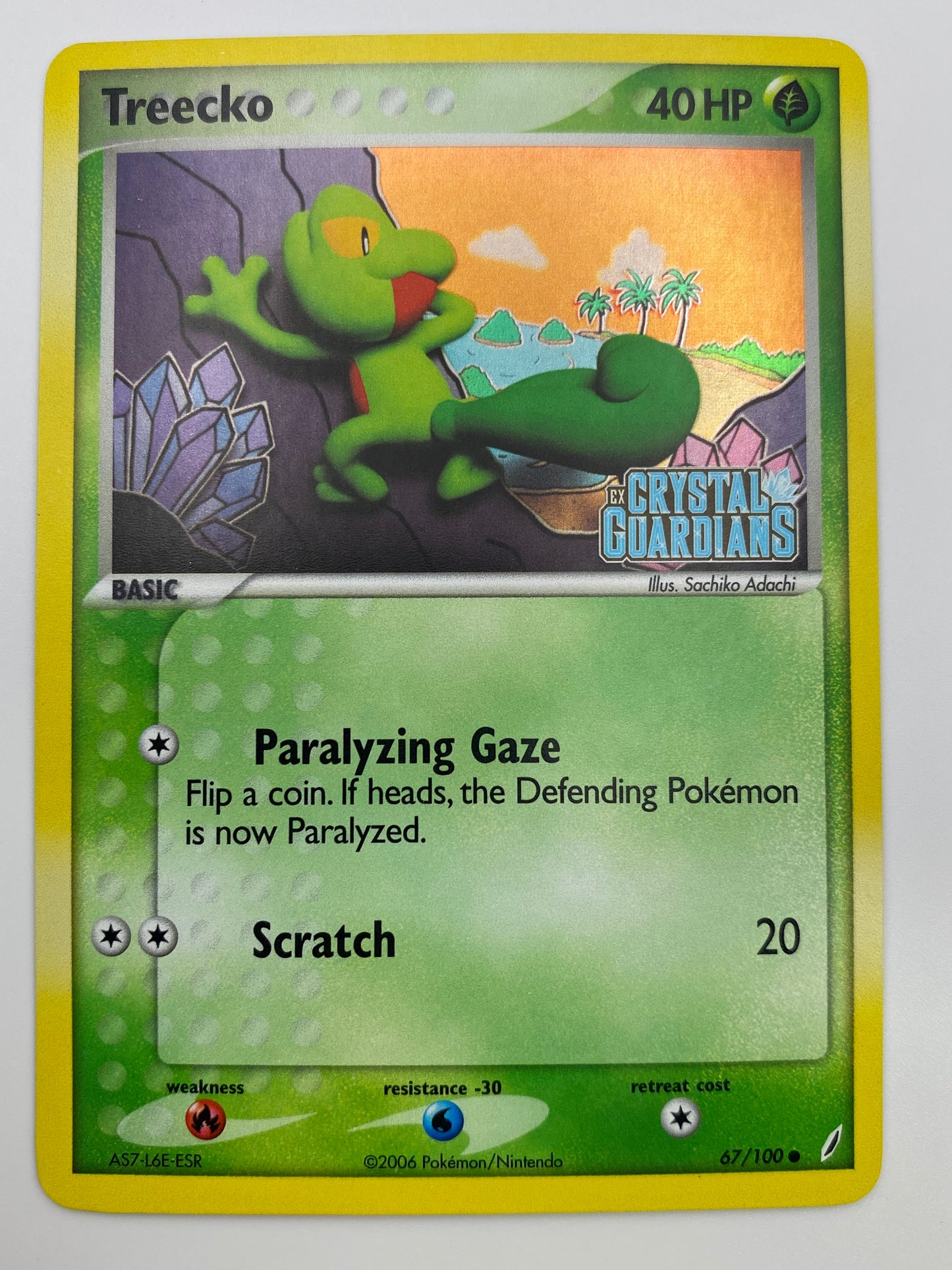 Treecko Reverse Holo Crystal Guardians Stamp LP