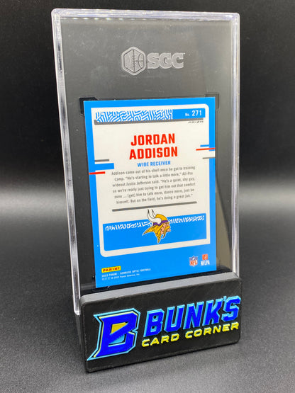 2023 Jordan Addison Blue Glitter Prizm SGC 10