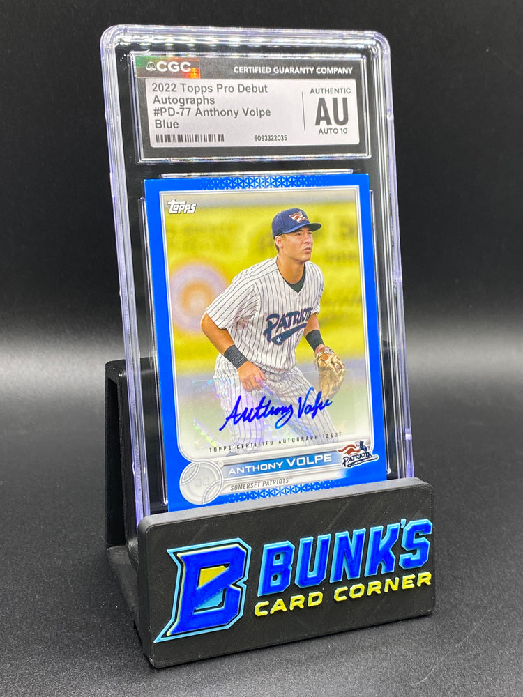 2022 Anthony Volpe Blue Auto 113/150 CGC Au 10