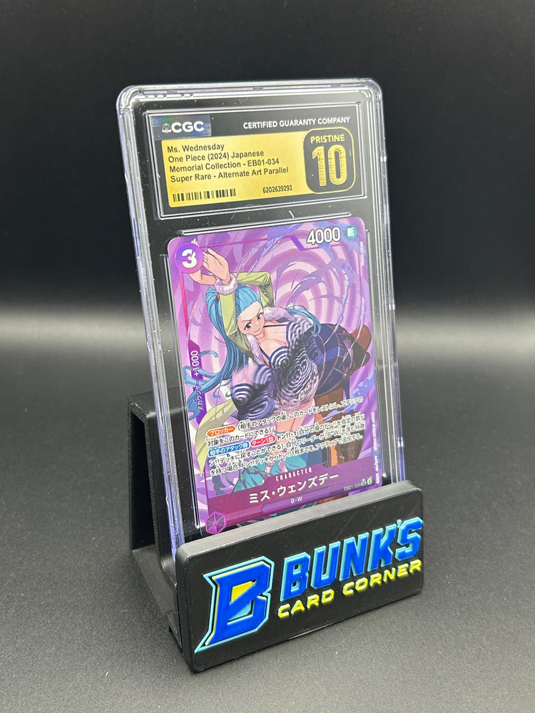Ms. Wednesday Super Rare Parallel EB01-034 CGC Pristine 10 Japanese