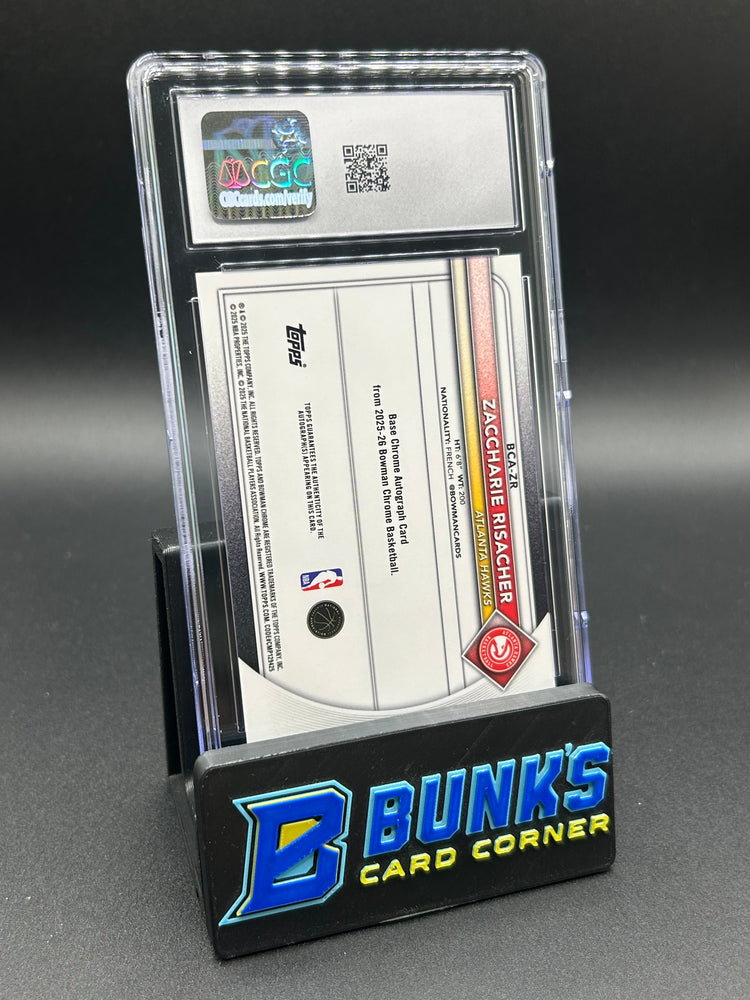 2025-26 Zaccharie Risacher Bowman Mega Box Autographs Orange Auto 11/25 CGC 10/10
