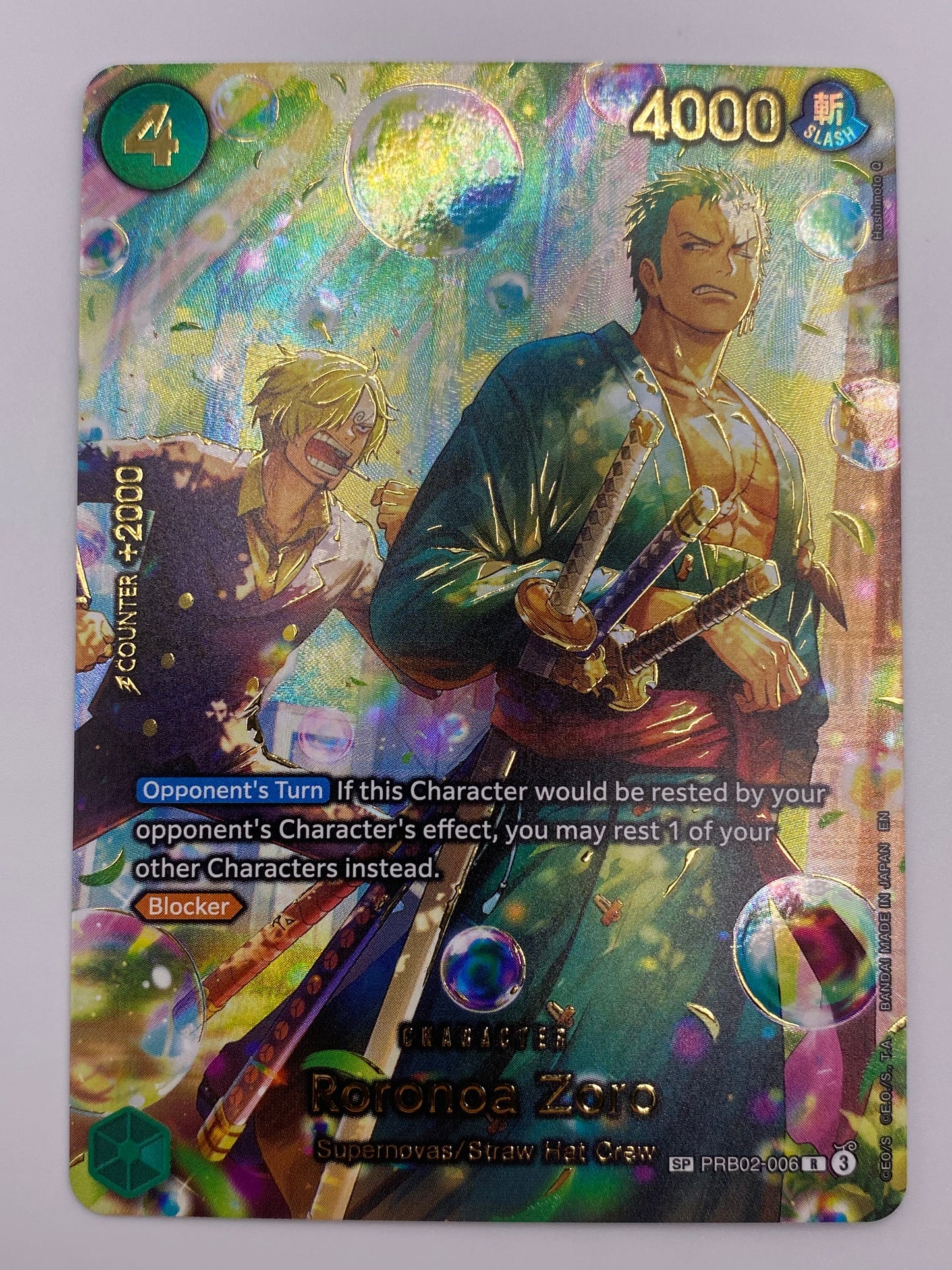 Roronoa Zoro PRB02-006 SP VLP