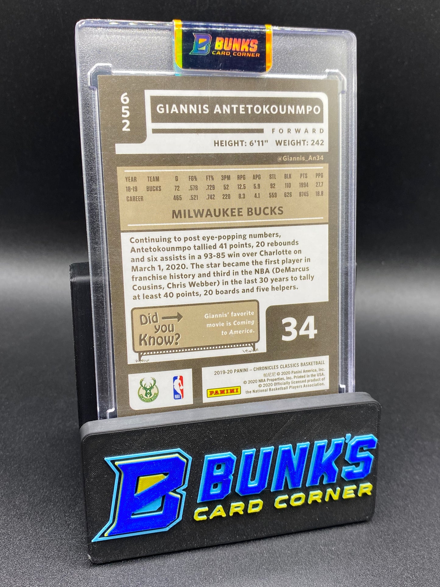 2022 Giannis Antetokounmpo NBA Classis #65/99