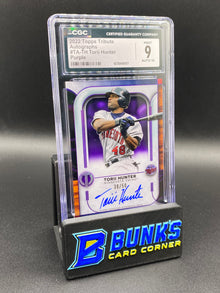 2022 Torii Hunter Purple Auto 30/50 CGC 9/10