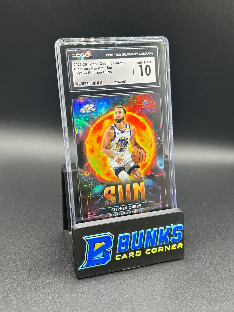 2025-26 Stephan Curry Topps Cosmic Chrome Planetary Pursuit The Sun Case Hit CGC 10