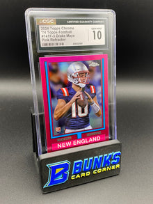 2024 Drake Maye Pink Ref. '74 Topps Football Rc CGC 10