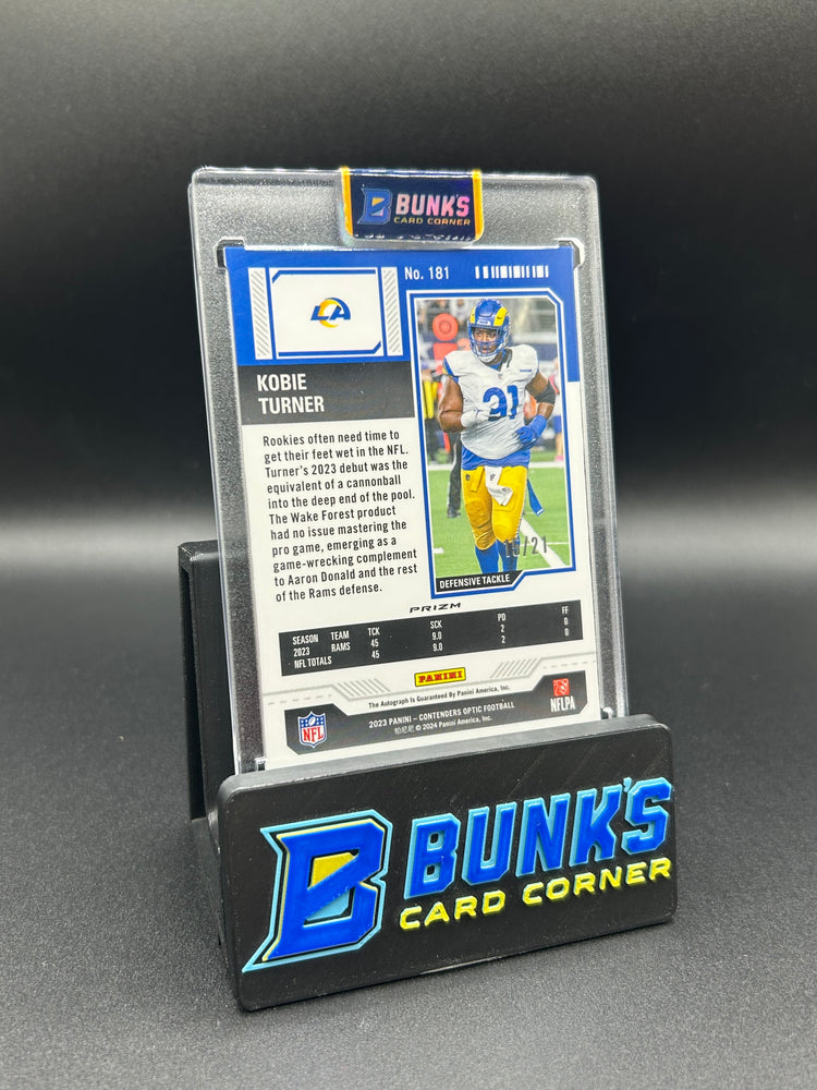 2023 Kobe Turner Panini Contenders Optic Purple Pulsar Rc Ticket Auto 15/21