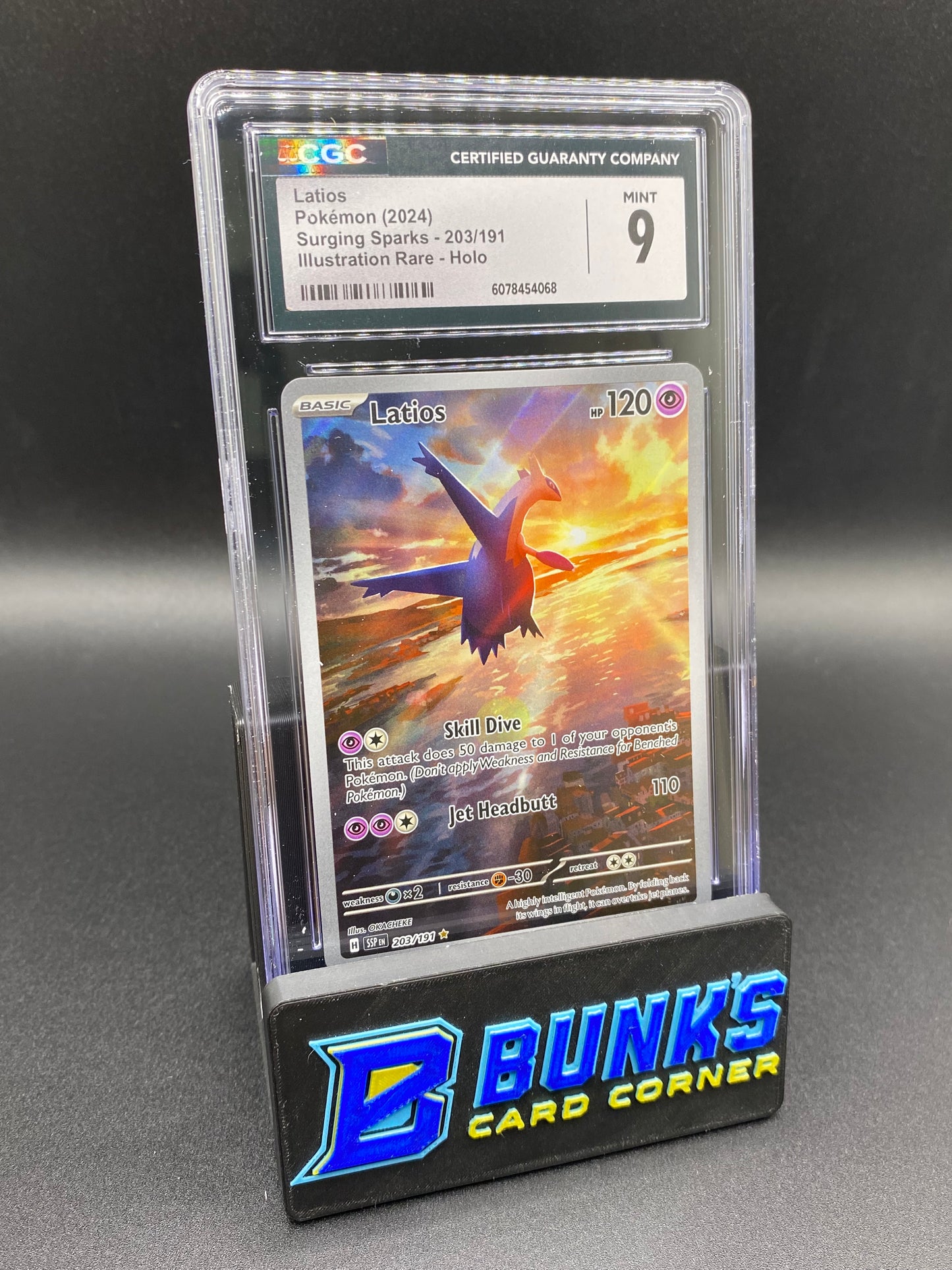 Latios Illustration Rare Surging Sparks CGC 9