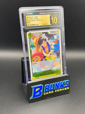 Monkey D. Luffy Rare OP10-111 CGC PRISTINE 10